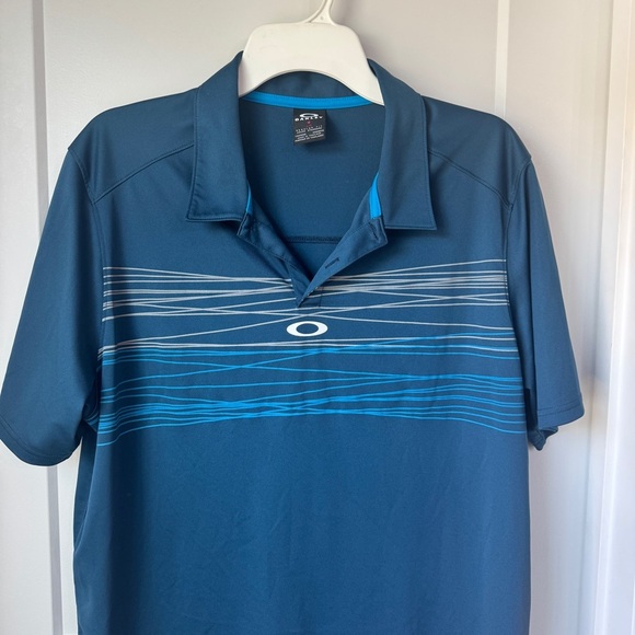 Oakley Men’s Golf Performance Blue Polo Shirt Size Large, Excellent Condition - Picture 5 of 7